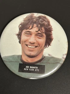 1970’s Joe Namath New York Jets 3” Button Pin - Picture 1 of 3
