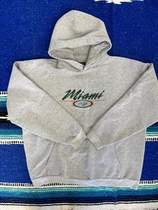 Sudadera con Capucha Miami Hurricanes Para Hombre Gris NCAA Fútbol B&E Deporte - Imagen 1 de 12
