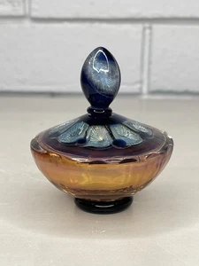 Richard Clements Australian Art Glass Perfume Bottle Iridescent Lustre w/Stopper - Picture 1 of 11