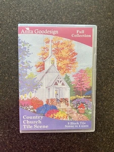 Landkirche Fliesenszene Anita Goodesign Stickmotiv CD 137AGHD - Bild 1 von 3