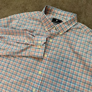 Southern Shirt Co Performance Long Sleeve Plaid Shirt Cotton Logo Men’s XL - Picture 1 of 8