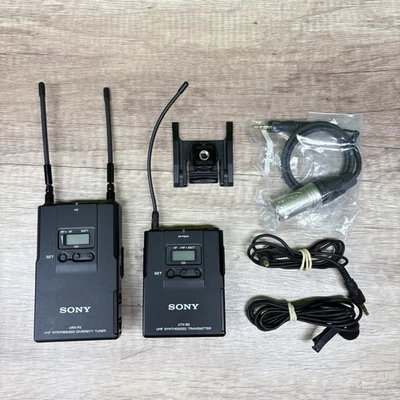 Sony UWP-V1 Wireless, UTX-B2, URX-P2, Mic, Cable, Adapter 42-45 638-661 MHz Read - Image 1 of 4