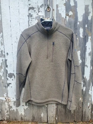 Kuhl Revel 1/4 Zip Men's Tan Medium Outdoor Hiking Fleece - Image 1 of 3