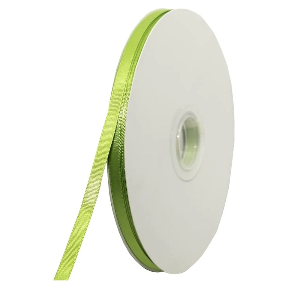 1/4" Wide Apple Green Double Faced Satin Ribbon - 100 Yards (SR011033) - Image 1 of 1