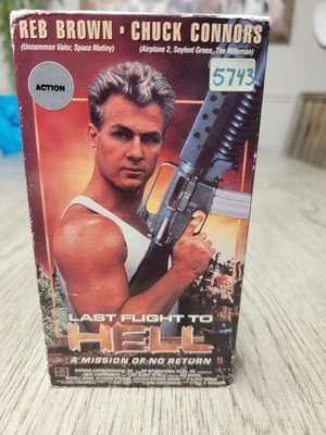 Last Flight To Hell VHS 1991 Reb Brown VERY RARE AIP Action Thriller Rare - Image 1 of 3