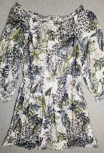 Witchery Dress Size AU 16 US 12 Off The Shoulder Floral Animal Print - Picture 1 of 9