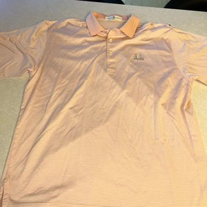 Fairway und Greene Performance Prairie Dunes gestreift lachsfarben Polo Herren Large - Bild 1 von 4