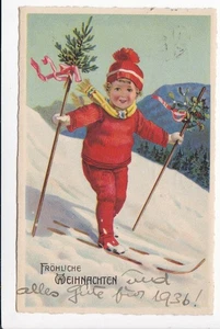 KÜNSTLERKARTE , " FRÖHLICHE WEIHNACHTEN "  , NR. 3016 , 1936 - Picture 1 of 2