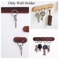 Organizer Sticky On Wall Wood Storage Rack Key Chain Holder Magnetic Strong