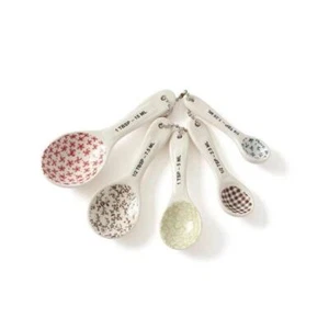 Magenta Rae Dunn Stem Print Measuring Spoon Set - Picture 1 of 2
