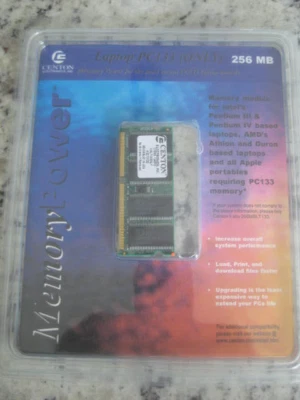CENTON 256MB 144-Pin SO-DIMM PC 133 Laptop Memory Model 256MBLT133 NEW SEALED - Image 1 of 4