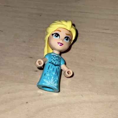 DP183: Elsa - Micro Doll, Medium Azure Dress Disney Genuine Minifigure Lego - Image 1 of 2