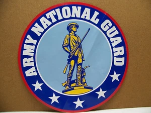Vintage Army National Guard Vinyl Decal Sticker Giant 15" SUPER NICE - Picture 1 of 5
