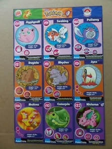 Pokemon 1st Movie Cards 1999 Burger King #20 Master Trainer Set Uncut Sheet9 Card - Bild 1 von 2