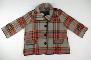 For Cynthia Petite Women's 3/4 Sleeve Houndstooth Jacket Size PXL - Picture 1 of 8