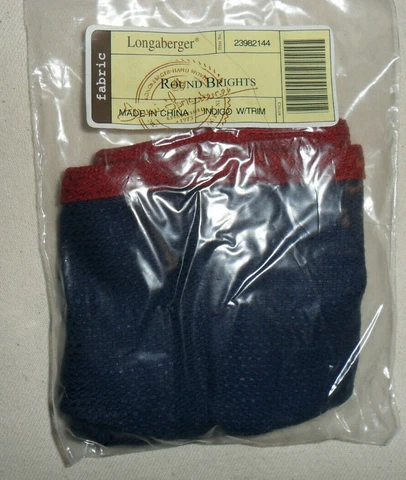 Longaberger Round Brights Basket Fabric Liner in Indigo #23982144 NEW Cover