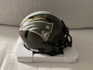 Julian Edelman Signed New England Patriots Salute To Service Mini Helmet - JSA