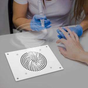 Aspirapolvere Unghie Incorporato da Tavolo 110V Bianco Scrivania Raccogli Polvere Unghie - Foto 1 di 16