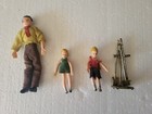 Vintage Lot of 3 Bendable Dollhouse People Family Dolls