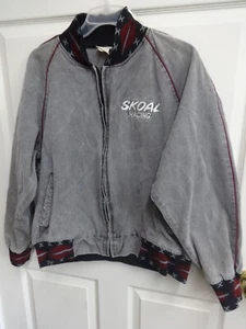 Vintage 1980's Winston Cup Skoal Racing Zip Front Denim Jacket Men Small - Picture 1 of 6
