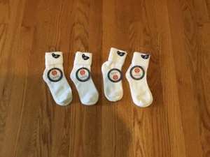 Jefferies Girl's White Cuffed Socks (4 Pairs) Size Medium Shoe Size 12 - 6 - Picture 1 of 2