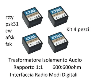 4pz Trasformatore 1:1 Accoppiamento 600Ω Audio ETAL P1200 interfaccia Radio AFSK - Imagen 1 de 6
