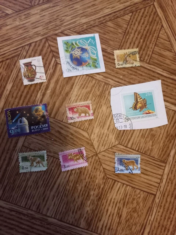 Used  Postage Stamps lot №2 (Moldova, Liechtenstein, Ukraine, Russia) - Image 1 of 1