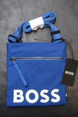 HUGO BOSS Pixel Logo Reciclado Material Med Azul Sobre Cabestrillo Hombro Bolsa - Imagen 1 de 4