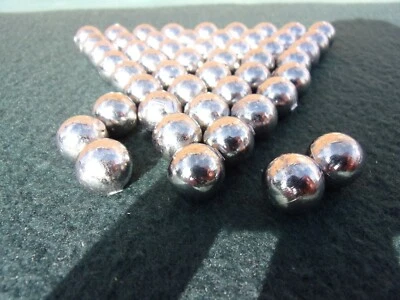 50 12.6mm approx round lead balls catapult slingshot ammo - Image 1 of 2