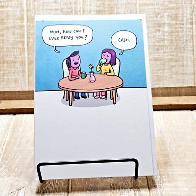 Recycled Paper Greetings Mother's Day Card Mom Cash Cartoon Funny Humor - Image 1 of 4