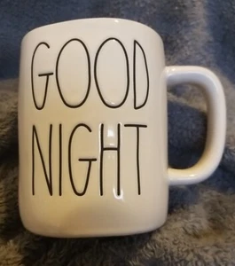 Rae Dunn Artisan Collection “Good Night” White w/ Black Interior/letters Magenta - Picture 1 of 4
