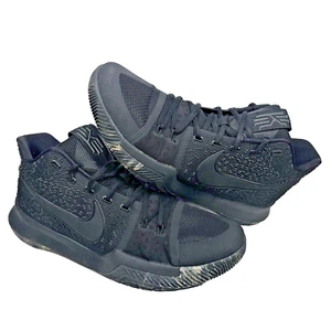 Nike Zoom Kyrie 3 Men's Size 12 852395-005 Triple Black Marble Basketball Shoes - Picture 1 of 22
