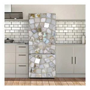 Fridge Wrap Vinyl Decorative Side by Side | French Door | Top Bottom Door Fridge - Picture 1 of 3