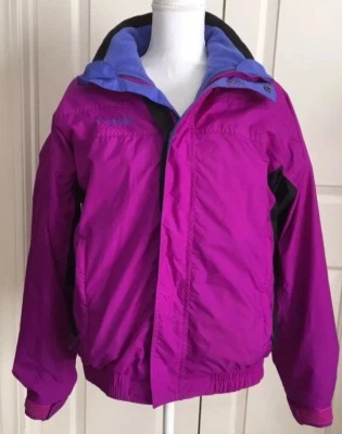 Columbia 青少年 18/20 码蓝色黑色洋红色双人保暖外套 — 第 1/4 张图片