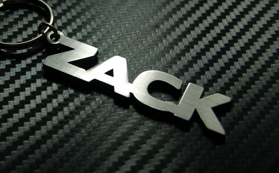 ZACK Keyring Keychain Key Fob Stainless Steel Name Gift - Image 1 of 1