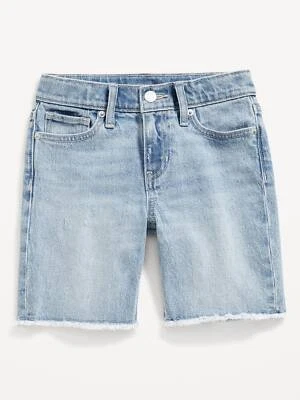 OLD NAVY ~New! NWT Girl's 10 ~ High Rise Adjustable Waist Bermuda Jean Shorts 42 - Image 1 of 3