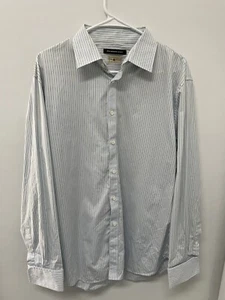 John Varvatos Long Sleeve Button Down Dress Shirt Striped French Cuff L 1024 - Picture 1 of 8