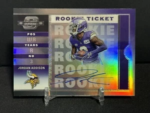 2023 Contenders Optic Jordan Addison 2003 Throwback Rookie # 18/25 SSP Vikings - Picture 1 of 5
