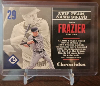 2017 Panini Chronicles #58 Todd Frazier Blue /399 - Image 1 of 2
