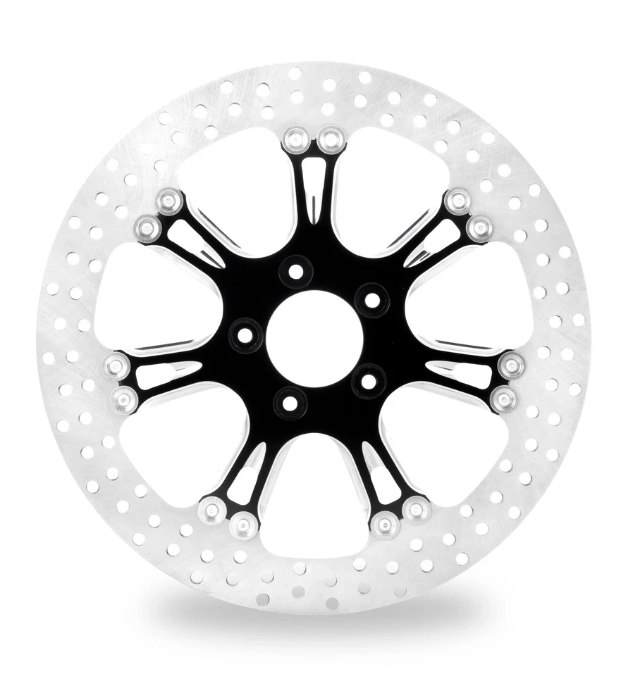 Performance Machine Virtue Black Platinum Cut Front 13" Brake Rotor Harley 00-16 - Image 1 of 1