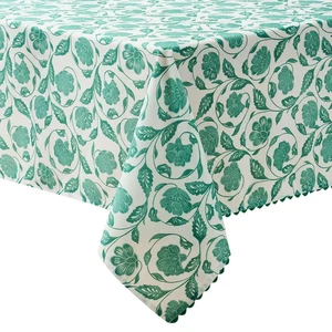 Mantel de tela Mainstays by Becky G. & Alejandra 60 x 84" - verde floral - Imagen 1 de 3