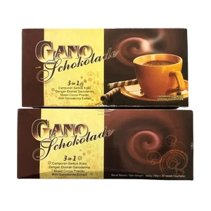 2 Boxes NEW GANOCAFE SCHOKOLADE HOT COCOA WITH GANODERMA GANO EXCEL ORIGINAL - Picture 1 of 5