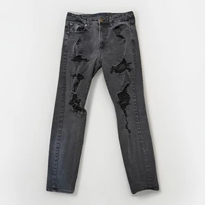 Aeropostale Womens Jeans Size Super High-Rise Jeggings Distressed Black 30x26.5 - Picture 1 of 6
