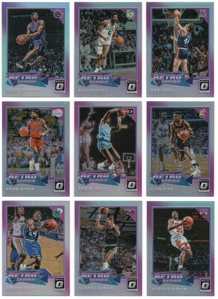 2017-18 Donruss Optic Retro Series HOF Holo Prizms Silver Refractor - Pick Any - Image 1 of 1
