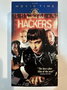 Hackers VHS Thriller Angelina Jolie MGM Movie Time Blue Banner 2000 - Picture 1 of 6