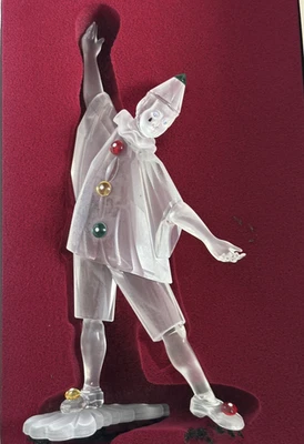 Estatuilla Swarovski 230586 Pierrot 7 7/8 pulgadas en caja y certificado. Excelente estado Foto 1 de 4