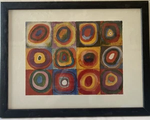 Wassily Kandinsky- Squares with Concentric Circles 1913, Print 1997 - Picture 1 of 2