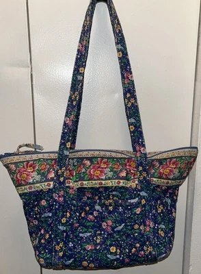 Vera Bradley сумочка Bluebird синий птица сумка с короткими ручками сделано в США винтажный богемное шик - Изображение 1 из 4