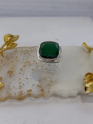 Anello In Argento 925 Smeraldo Verde  - Immagine 1 di 2