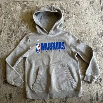 Sudadera con capucha Nike Golden State Warriors baloncesto deletreada juvenil talla pequeña NBA gris Foto 1 de 4